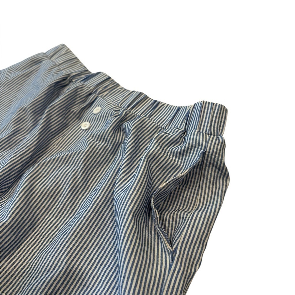 BTFMB Blue and White Striped Women’s Casual Flowy Boxer Shorts Small - Picture 7 of 8